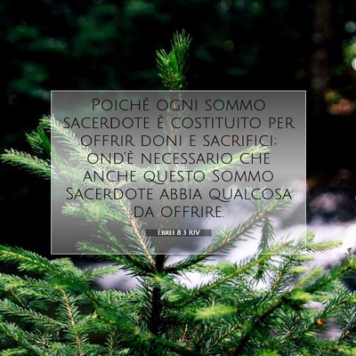 Ebrei 8:3 RIV Immagine del Versetto della Bibbia