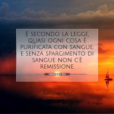 Ebrei 9:22 RIV Immagine del Versetto della Bibbia
