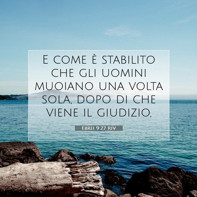 Ebrei 9:27 RIV Immagine del Versetto della Bibbia