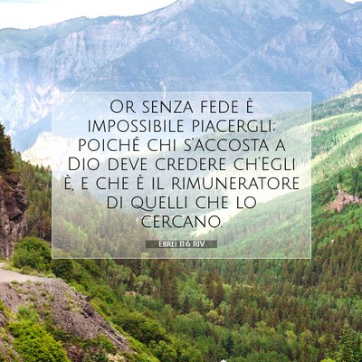 Ebrei 11:6 RIV Immagine del Versetto della Bibbia