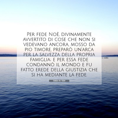 Ebrei 11:7 RIV Immagine del Versetto della Bibbia
