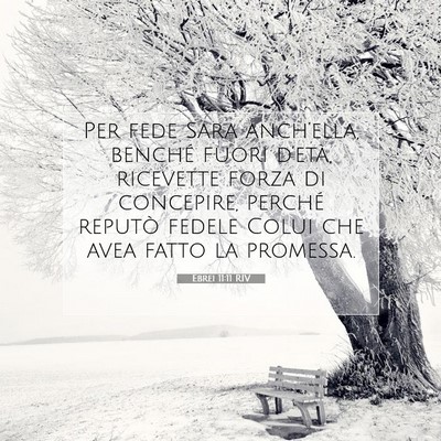 Ebrei 11:11 RIV Immagine del Versetto della Bibbia