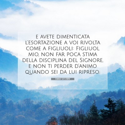 Ebrei 12:5 RIV Immagine del Versetto della Bibbia