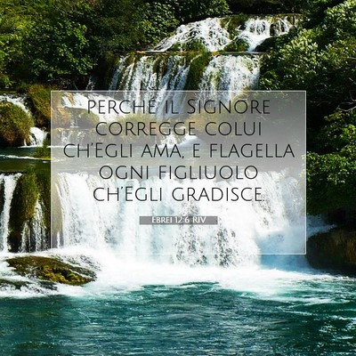 Ebrei 12:6 RIV Immagine del Versetto della Bibbia