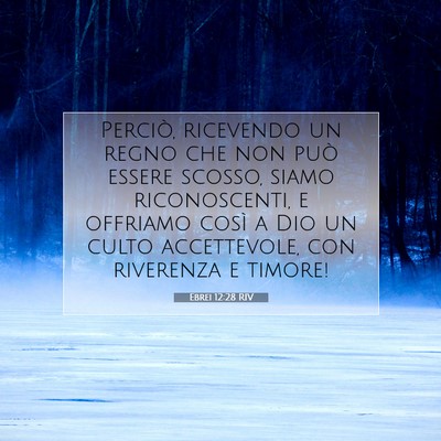 Ebrei 12:28 RIV Immagine del Versetto della Bibbia