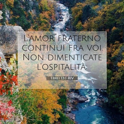 Ebrei 13:1 RIV Immagine del Versetto della Bibbia