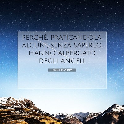Ebrei 13:2 RIV Immagine del Versetto della Bibbia