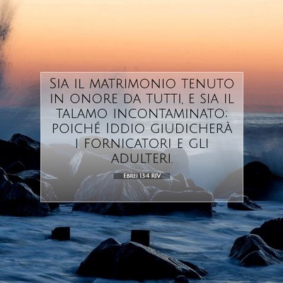 Ebrei 13:4 RIV Immagine del Versetto della Bibbia