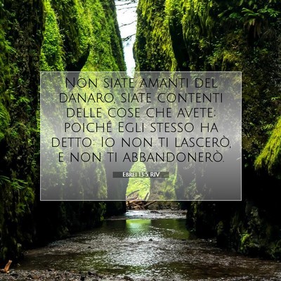 Ebrei 13:5 RIV Immagine del Versetto della Bibbia