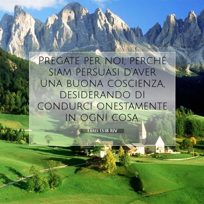 Ebrei 13:18 RIV Immagine del Versetto della Bibbia