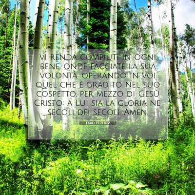 Ebrei 13:21 RIV Immagine del Versetto della Bibbia