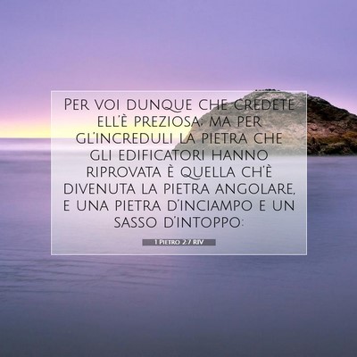1 Pietro 2:7 RIV Immagine del Versetto della Bibbia