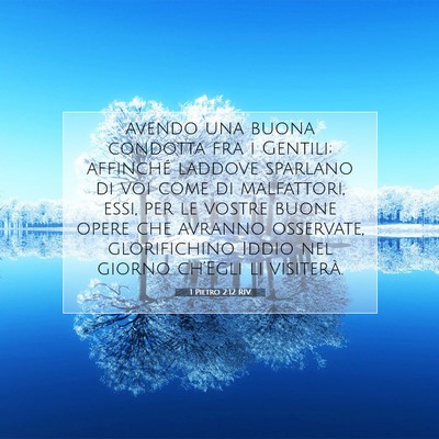 1 Pietro 2:12 RIV Immagine del Versetto della Bibbia