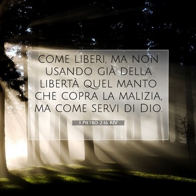 1 Pietro 2:16 RIV Immagine del Versetto della Bibbia