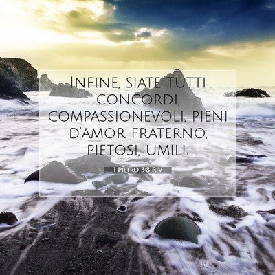 1 Pietro 3:8 RIV Immagine del Versetto della Bibbia