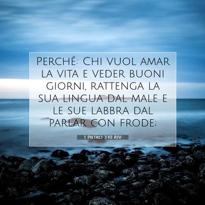 1 Pietro 3:10 RIV Immagine del Versetto della Bibbia
