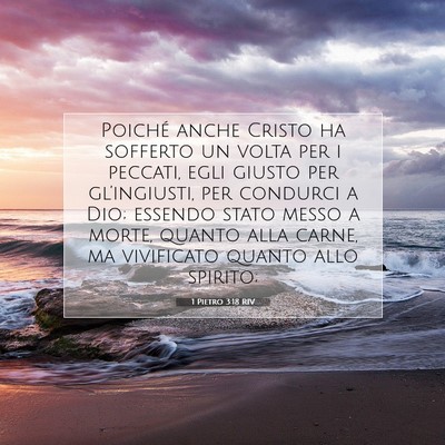 1 Pietro 3:18 RIV Immagine del Versetto della Bibbia