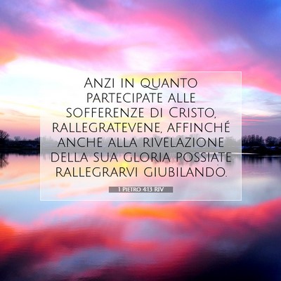 1 Pietro 4:13 RIV Immagine del Versetto della Bibbia