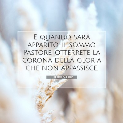 1 Pietro 5:4 RIV Immagine del Versetto della Bibbia