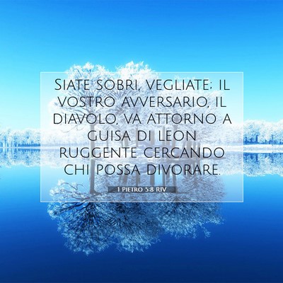 1 Pietro 5:8 RIV Immagine del Versetto della Bibbia