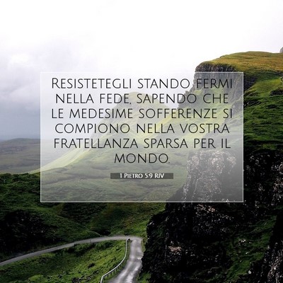 1 Pietro 5:9 RIV Immagine del Versetto della Bibbia