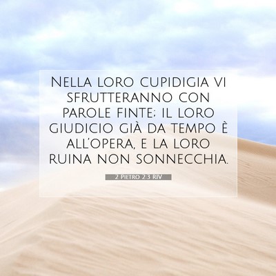 2 Pietro 2:3 RIV Immagine del Versetto della Bibbia