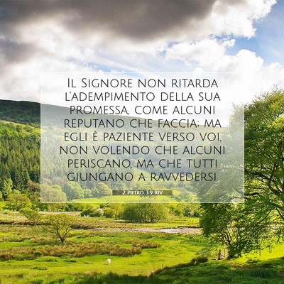 2 Pietro 3:9 RIV Immagine del Versetto della Bibbia