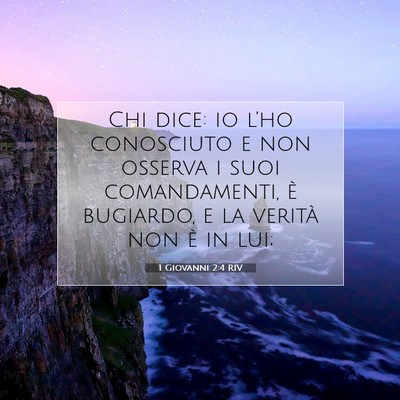 1 Giovanni 2:4 RIV Immagine del Versetto della Bibbia