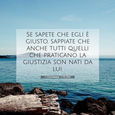 1 Giovanni 2:29 RIV Immagine del Versetto della Bibbia
