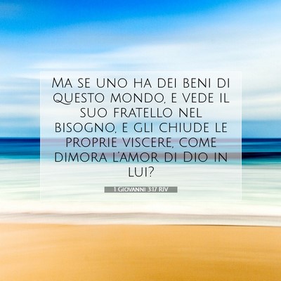 1 Giovanni 3:17 RIV Immagine del Versetto della Bibbia