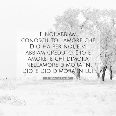 1 Giovanni 4:16 RIV Immagine del Versetto della Bibbia