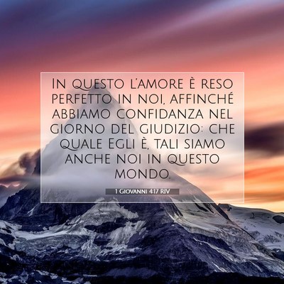 1 Giovanni 4:17 RIV Immagine del Versetto della Bibbia