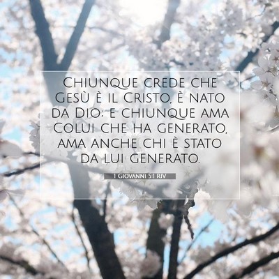 1 Giovanni 5:1 RIV Immagine del Versetto della Bibbia