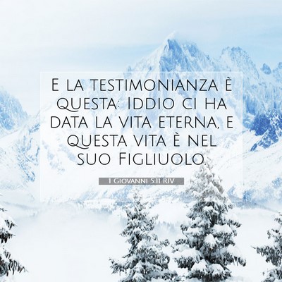 1 Giovanni 5:11 RIV Immagine del Versetto della Bibbia