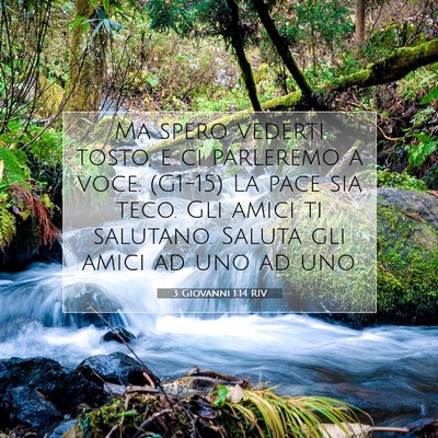 3 Giovanni 1:14 Versetto della Bibbia Spiegato
