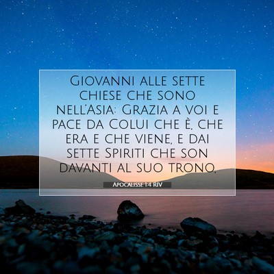 Apocalisse 1:4 Versetto della Bibbia Spiegato
