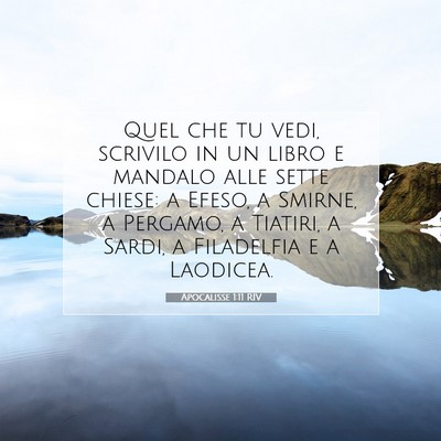 Apocalisse 1:11 Versetto della Bibbia Spiegato