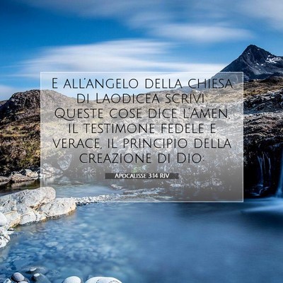Apocalisse 3:14 RIV Immagine del Versetto della Bibbia