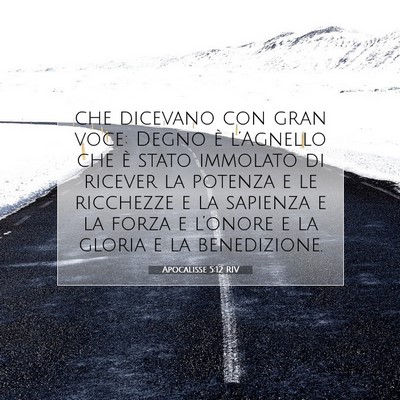 Apocalisse 5:12 RIV Immagine del Versetto della Bibbia