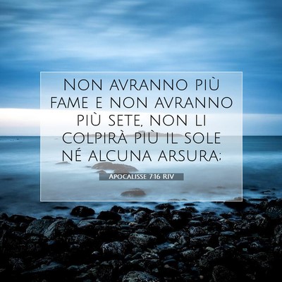 Apocalisse 7:16 RIV Immagine del Versetto della Bibbia