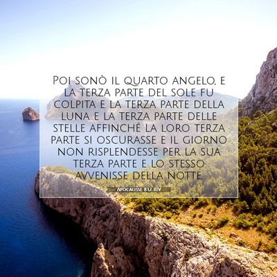Apocalisse 8:12 RIV Immagine del Versetto della Bibbia