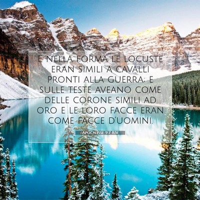 Apocalisse 9:7 RIV Immagine del Versetto della Bibbia