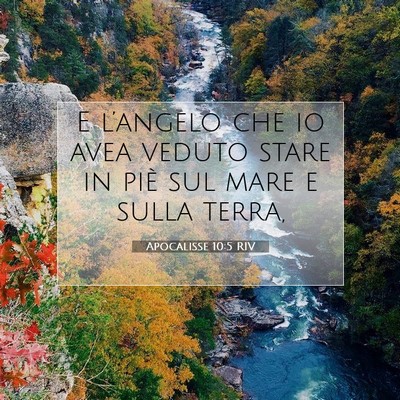 Apocalisse 10:5 RIV Immagine del Versetto della Bibbia