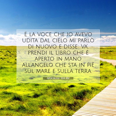 Apocalisse 10:8 RIV Immagine del Versetto della Bibbia