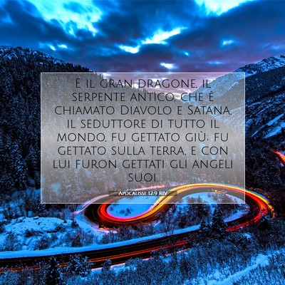 Apocalisse 12:9 RIV Immagine del Versetto della Bibbia