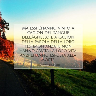 Apocalisse 12:11 RIV Immagine del Versetto della Bibbia