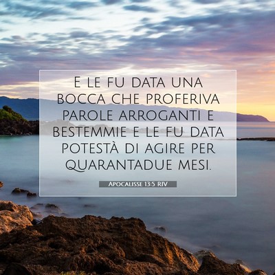 Apocalisse 13:5 RIV Immagine del Versetto della Bibbia