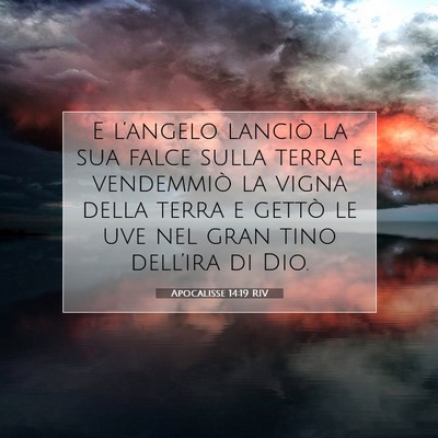 Apocalisse 14:19 RIV Immagine del Versetto della Bibbia