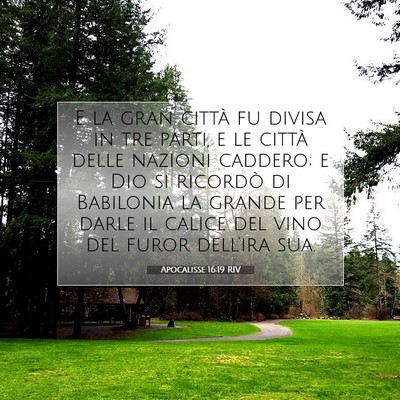 Apocalisse 16:19 RIV Immagine del Versetto della Bibbia