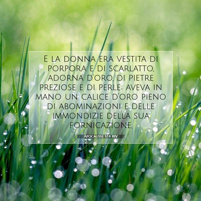 Apocalisse 17:4 RIV Immagine del Versetto della Bibbia